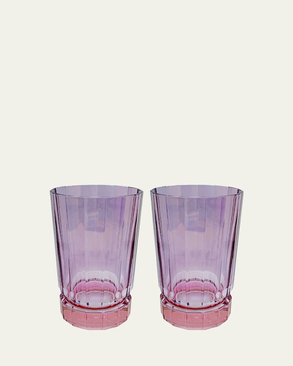 Purple Shaded Glass Tumblers, Set of 2
